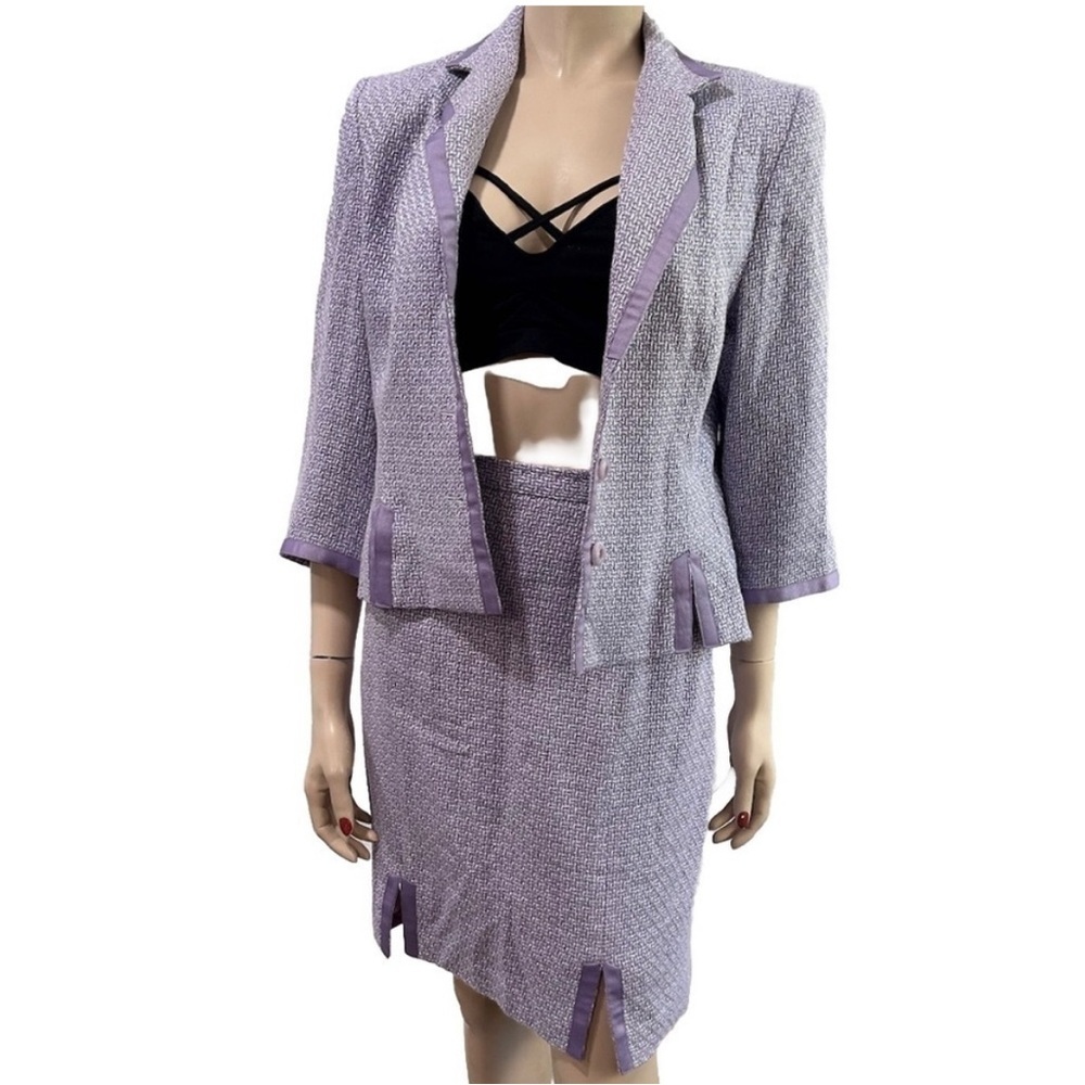 BERGAMO by EBI Purple Skirt Set